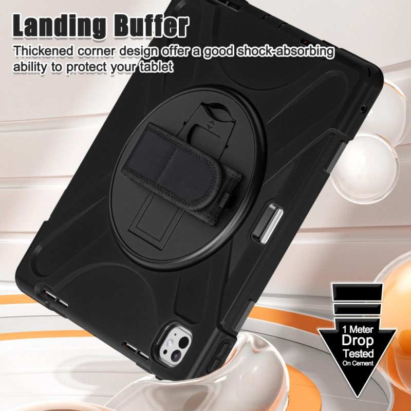 Hoesje iPad Pro 13 (2025) Stylushouder En Schouderriem Bescherming Hoesje