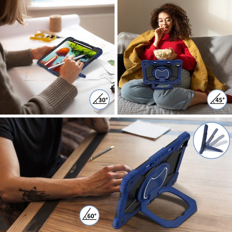 Hoesje iPad Pro 13 (2025) Tweekleurige Standaard En Schouderriem