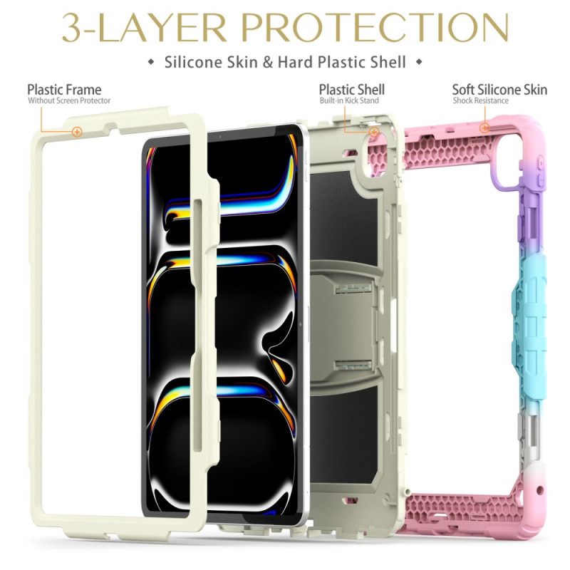 Hoesje Voor iPad Pro 13 (2025) Robuust Met Pennenhouder En Schouderriem