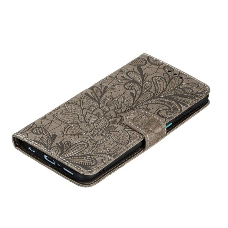 Folio-hoesje voor Xiaomi Redmi Note 9S / Redmi Note 9 Pro Anti-fall Bloemenkant