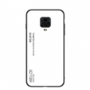 Hoesje voor Xiaomi Redmi Note 9S / Redmi Note 9 Pro Kleurverloop Glazen Achterkant