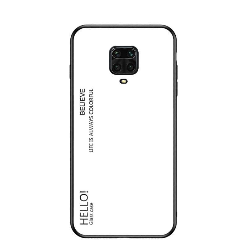 Hoesje voor Xiaomi Redmi Note 9S / Redmi Note 9 Pro Kleurverloop Glazen Achterkant