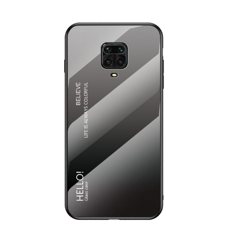 Hoesje voor Xiaomi Redmi Note 9S / Redmi Note 9 Pro Kleurverloop Glazen Achterkant