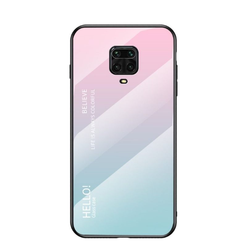 Hoesje voor Xiaomi Redmi Note 9S / Redmi Note 9 Pro Kleurverloop Glazen Achterkant