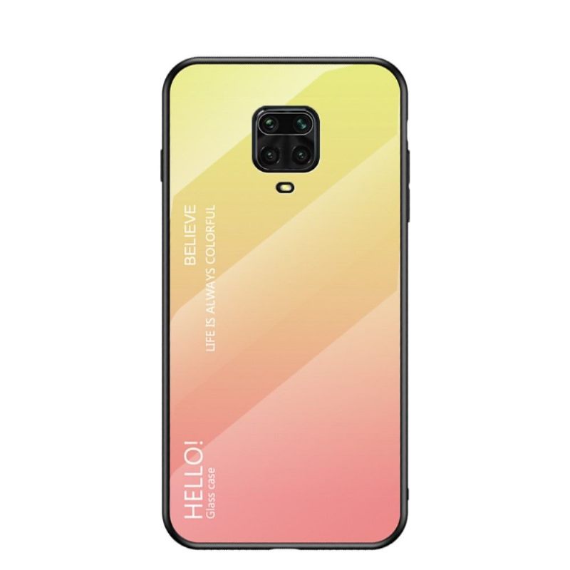 Hoesje voor Xiaomi Redmi Note 9S / Redmi Note 9 Pro Kleurverloop Glazen Achterkant