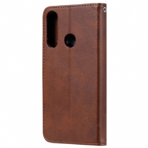 Flip Case voor Huawei Y6p Ondersteuningsfunctie Ritsvak