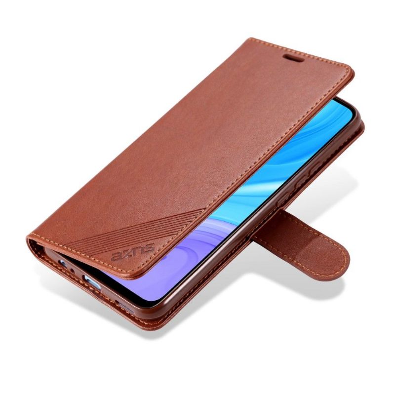 Folio-hoesje voor Huawei Y6p Azns Retro Leder Effect