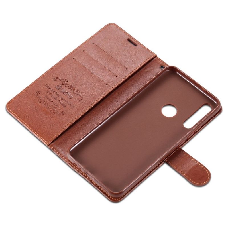 Folio-hoesje voor Huawei Y6p Azns Retro Leder Effect