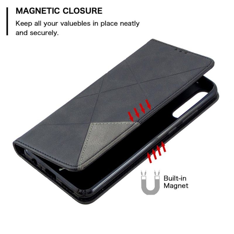Folio-hoesje voor Huawei Y6p Célinia Style Lederen Kaarthouder