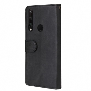 Folio-hoesje voor Huawei Y6p Houder Voor Meerdere Compartimenten - Zwart
