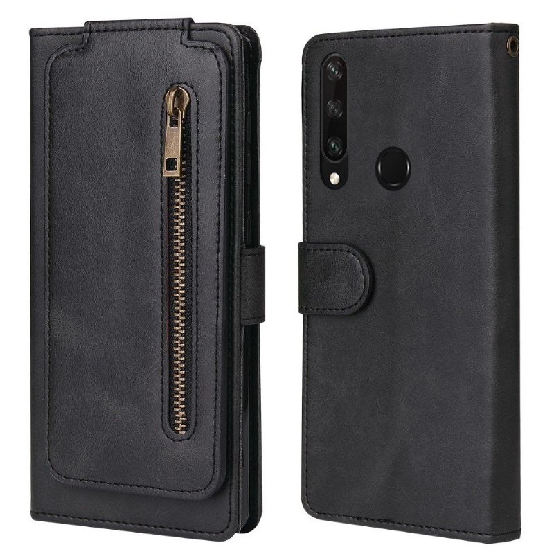Folio-hoesje voor Huawei Y6p Houder Voor Meerdere Compartimenten - Zwart