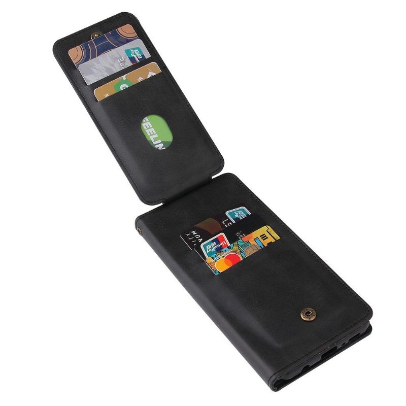 Folio-hoesje voor Huawei Y6p Houder Voor Meerdere Compartimenten - Zwart