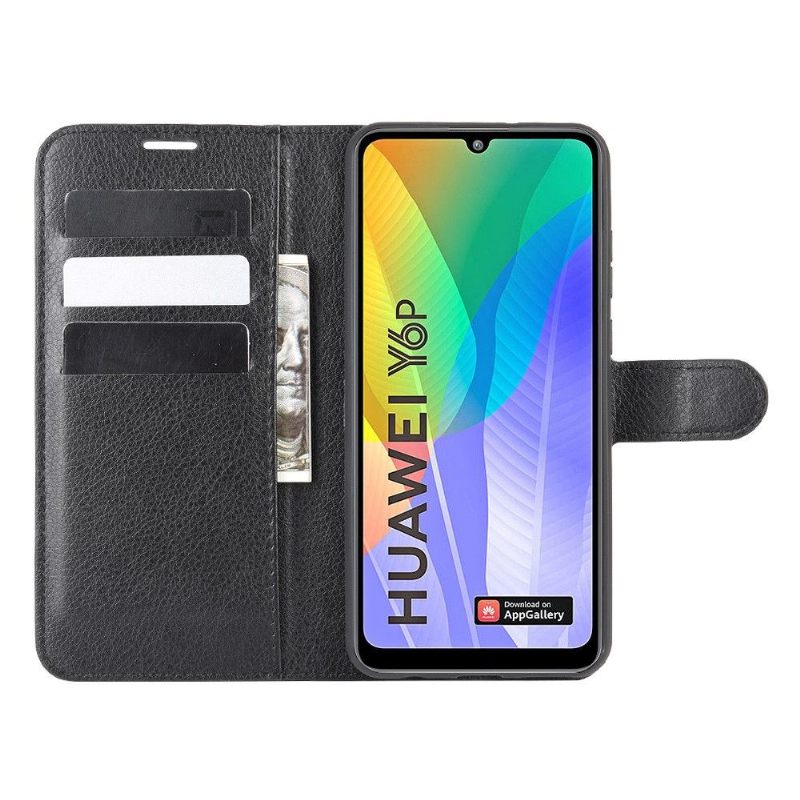 Folio-hoesje voor Huawei Y6p Portemonnee Leren Leerstijl