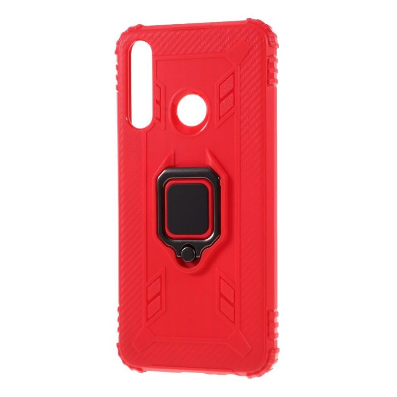 Hoesje voor Huawei Y6p Carbon Look Met Steunring