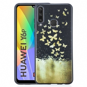 Hoesje voor Huawei Y6p Gouden Vlinders