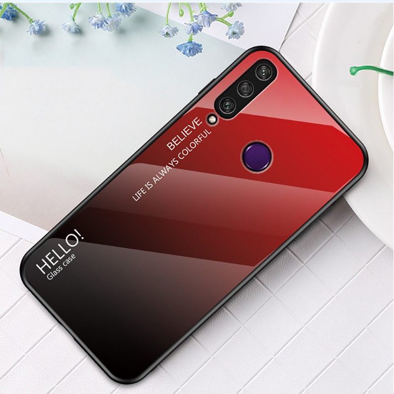 Hoesje voor Huawei Y6p Kleurverloop Glazen Achterkant