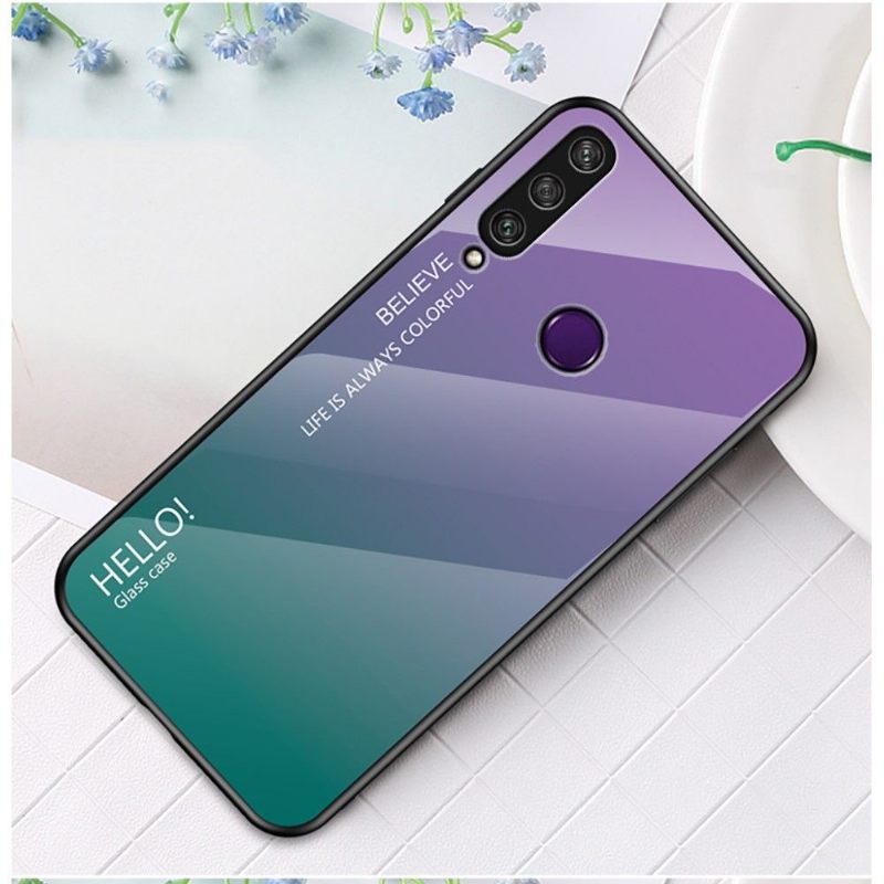 Hoesje voor Huawei Y6p Kleurverloop Glazen Achterkant