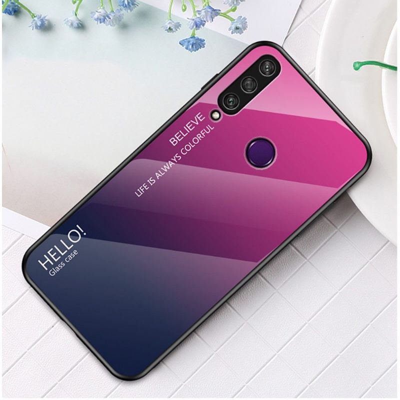 Hoesje voor Huawei Y6p Kleurverloop Glazen Achterkant