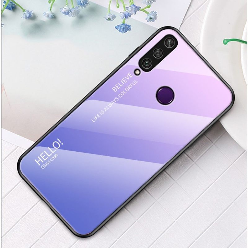 Hoesje voor Huawei Y6p Kleurverloop Glazen Achterkant