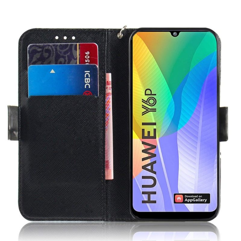 Leren Hoesje voor Huawei Y6p Boze Panda