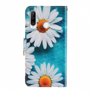 Leren Hoesje voor Huawei Y6p Daisy
