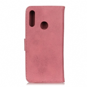 Leren Hoesje voor Huawei Y6p Khazneh Leder Effect Kaarthouder - Roze