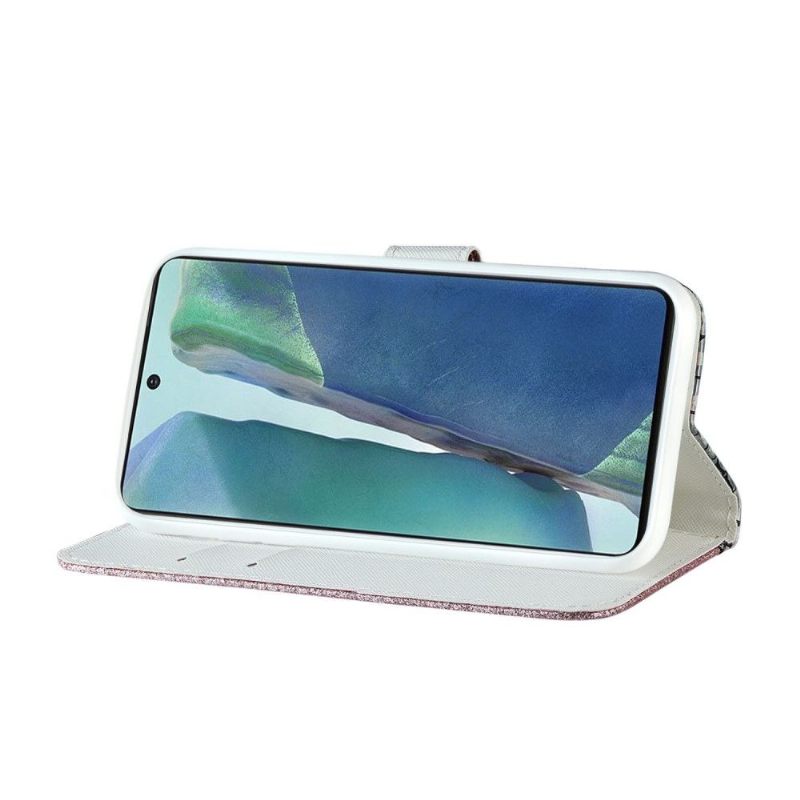 Cover voor Samsung Galaxy Note 20 Anti-fall Glamour Met Krokodilleneffect