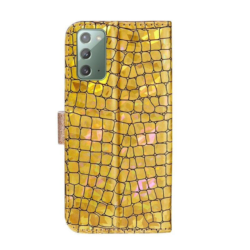 Cover voor Samsung Galaxy Note 20 Anti-fall Glamour Met Krokodilleneffect