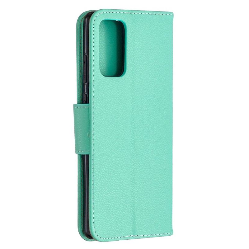 Cover voor Samsung Galaxy Note 20 Folio-hoesje Groen Generfd Leereffect