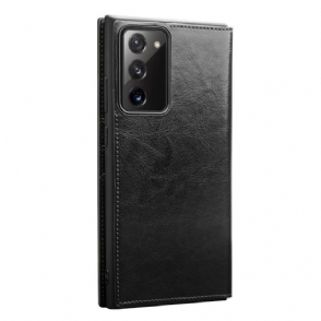 Flip Case voor Samsung Galaxy Note 20 Echt Leer