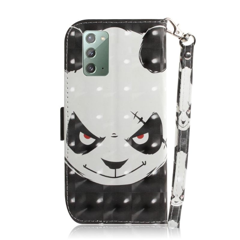 Folio-hoesje voor Samsung Galaxy Note 20 Anti-fall Boze Panda