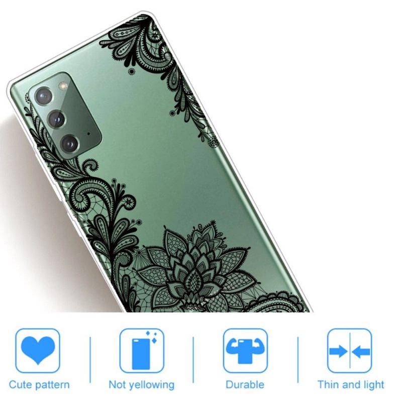 Hoesje voor Samsung Galaxy Note 20 Bloemenkant