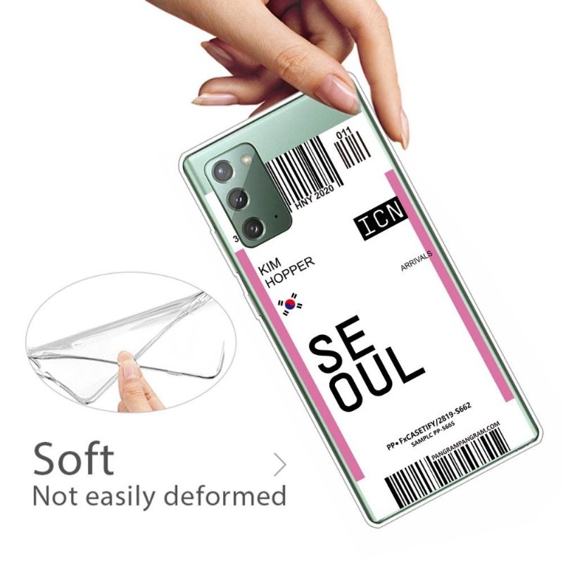 Hoesje voor Samsung Galaxy Note 20 Instapkaart 03 Seoul