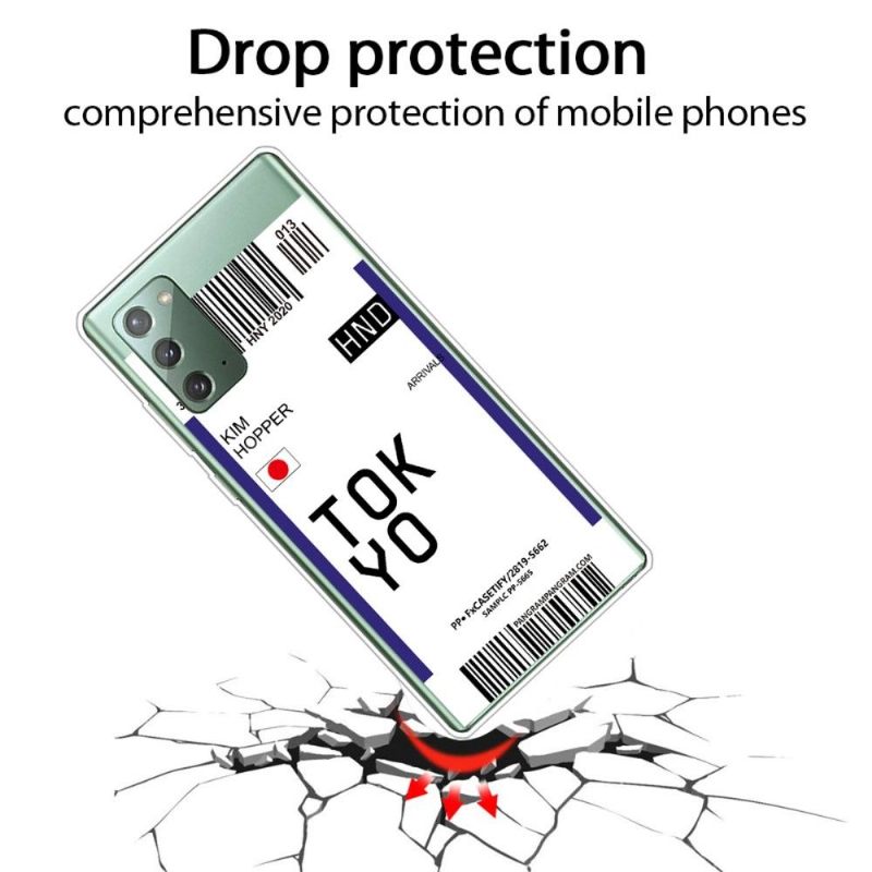 Hoesje voor Samsung Galaxy Note 20 Instapkaart 05 Tokio