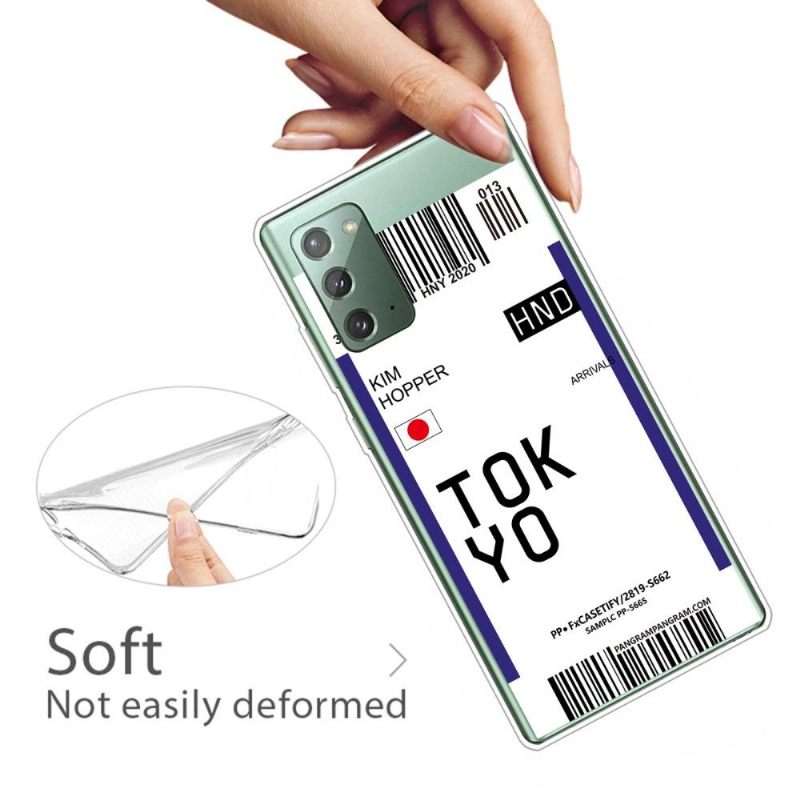 Hoesje voor Samsung Galaxy Note 20 Instapkaart 05 Tokio