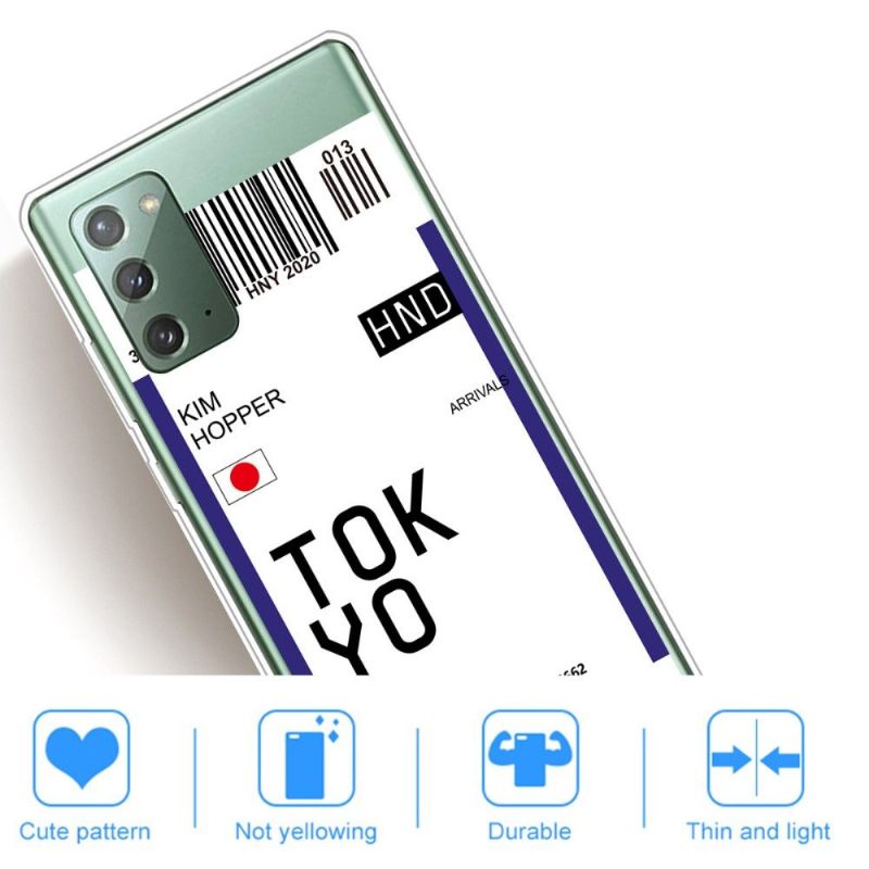Hoesje voor Samsung Galaxy Note 20 Instapkaart 05 Tokio