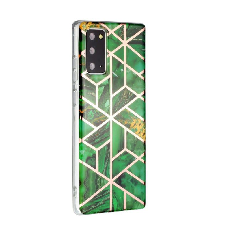 Hoesje voor Samsung Galaxy Note 20 Smaragdgroene Geometrie