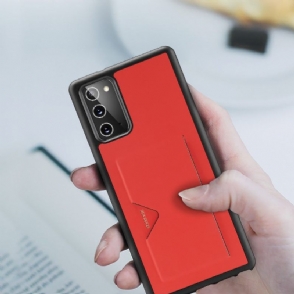 Hoesje voor Samsung Galaxy Note 20 Visitekaarthouder - Rood