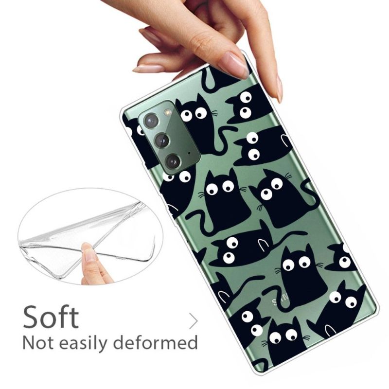 Hoesje voor Samsung Galaxy Note 20 Zwarte Katten
