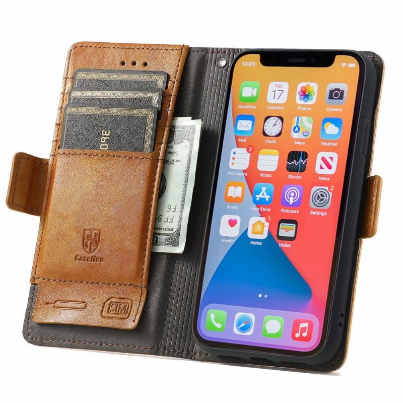 Flip Case voor iPhone X / XS Folio-hoesje Zakelijk Omdraaien