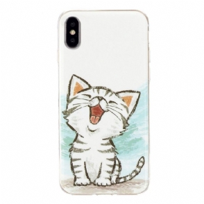 Hoesje voor iPhone X / XS Fluorescerende Chatinhoud