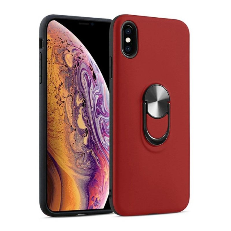 Hoesje voor iPhone X / XS Mat Effect Met Steun Op De Rug