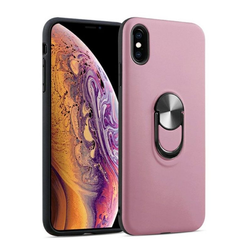 Hoesje voor iPhone X / XS Mat Effect Met Steun Op De Rug