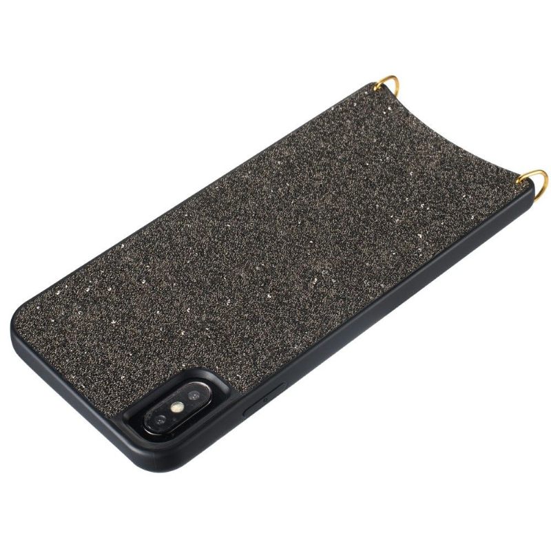 Hoesje voor iPhone X / XS Pailletten Met Koord Ketting