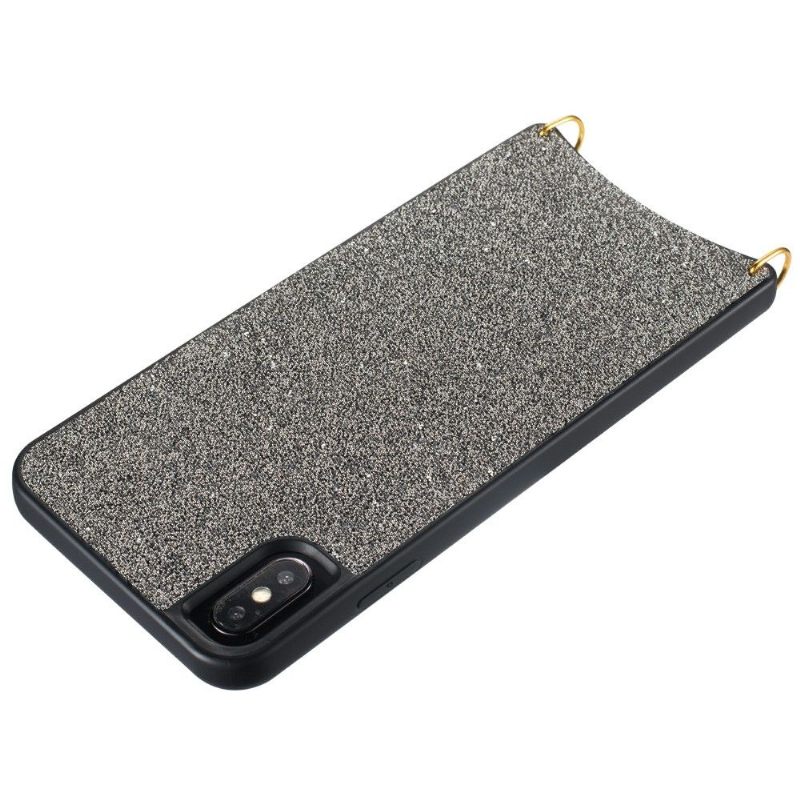 Hoesje voor iPhone X / XS Pailletten Met Koord Ketting