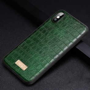 Hoesje voor iPhone X / XS Sulada Krokodillenleereffect