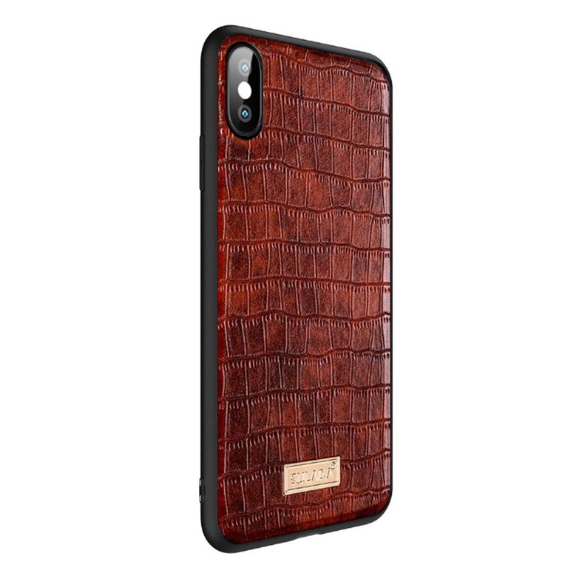 Hoesje voor iPhone X / XS Sulada Krokodillenleereffect