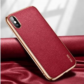Hoesje voor iPhone X / XS Sulada-leereffect
