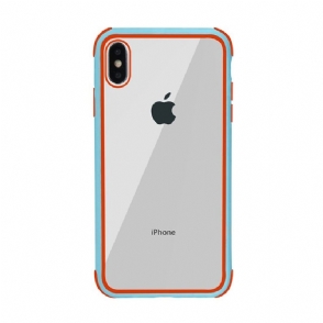 Hoesje voor iPhone X / XS Transparant Contour Gekleurd