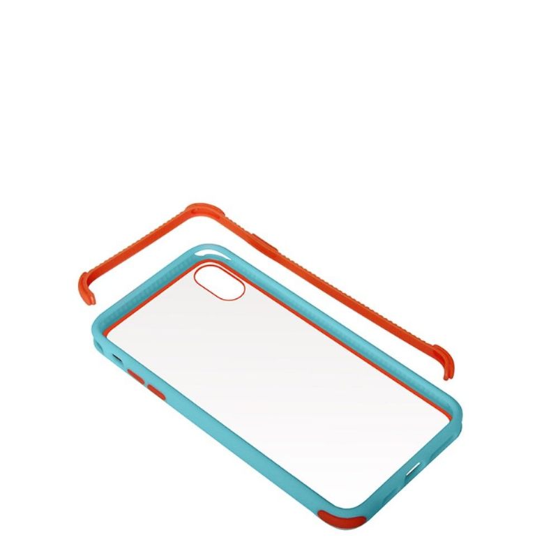 Hoesje voor iPhone X / XS Transparant Contour Gekleurd